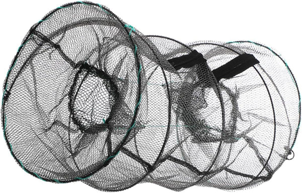 Beaupretty Collapsible Shrimp Trap Fishing Bait Net Round Spring Cage Folded Cast