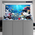 YongFoto Fish Tank Background, 24x16 inch Coral Seaweed Reef Rock Underwater Backdrop for Aquarium and Terrarium