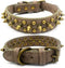 Soft PU Leather Spiked Dog Collar with Mushrooms, Rivet Spike Studded, Adjustable for Small Breeds (Grey1, L)