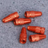 VORCOOL 6pcs Bike Valve Caps, Aluminum Alloy French Style Bicycle Tire Valve Dust Covers in Orange