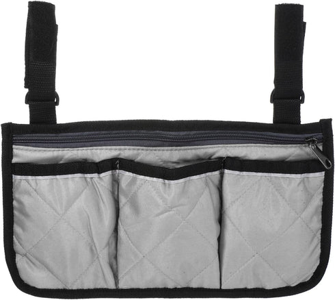 4 M METERXITY Chair Armrest Organizer - Polyester Pockets Snack Magazine Arm Rest Storage Bag with Adjustable Straps