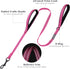 VIVAGLORY Traffic Handle Dog Leash, Two Padded Soft Handles, Strong Reflective & Metal Hook Training Lead