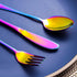Portable Utensils Set with Case, 4pcs Stainless Steel Reusable Silverware for Lunch, Camping, School, Picnic, Easy to