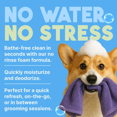 7.4oz TropiClean Hypoallergenic Waterless Dog Shampoo | Dry Shampoo for Allergies & Sensitive Skin | Safe for Cats |