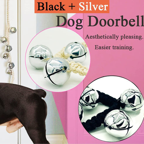 DORUI Dog Hanging Doorbells| Extra Loud Dog Potty Training Bells| Adjustable Durable Braided Rope Door Bell for Dogs