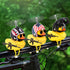 wonuu Rubber Duck Bike Bell, Squeeze Ducks with Helmet for Cycling and Motorcycle Accessories