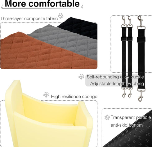 20lbs 25lbs 32 lbs,Fully Pockets,2 YOUVEE Dog Car Seat for Small/Medium Dog up to Detachable and Washable Puppy Booster