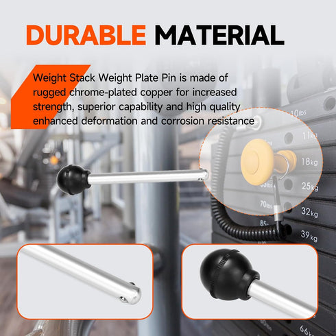 Weight Stack Pin for Weight Stack Machine, Universal Magnetic Extender Pin, Fitness Equipment for Gym or Home