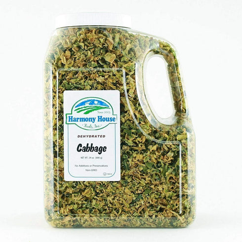 Harmony House Foods Dehydrated Cabbage Flakes - Air Dried Vegetables for Soup