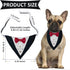 Dog Tuxedo Collar, 1 Piece Formal Dog Tuxedo Bandana Collar with Bowtie Adjustable Pet Tuxedo Neckerchief for Wedding Party for Pets Dogs Cats, Red