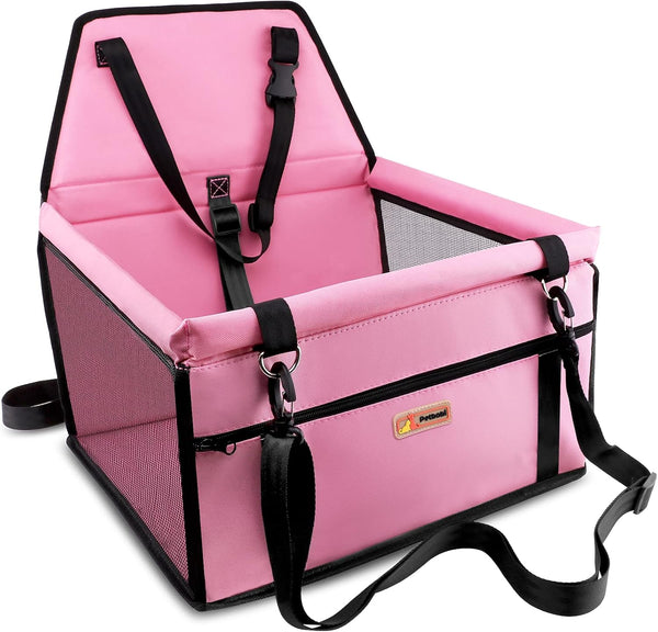 Petbobi Pet Reinforce Car Booster Seat for Dog Cat Portable and Breathable