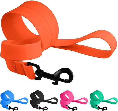 CollarDirect Waterproof Dog Leash for Small Medium Large Dogs, Durable Pet Leashes in Pink, Black, Blue, Orange