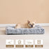 EHEYCIGA Fluffy Dog Crate Bed for Medium Dogs, Plush Faux Fur Anti-Anxiety Bed, Washable Soft Warm Mat with Non-Slip
