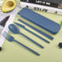 Reusable Utensils Set, Eco-Friendly BPA Free Plastic Travel Cutlery with Case, 1 Set Spoons and Forks for Picnic,