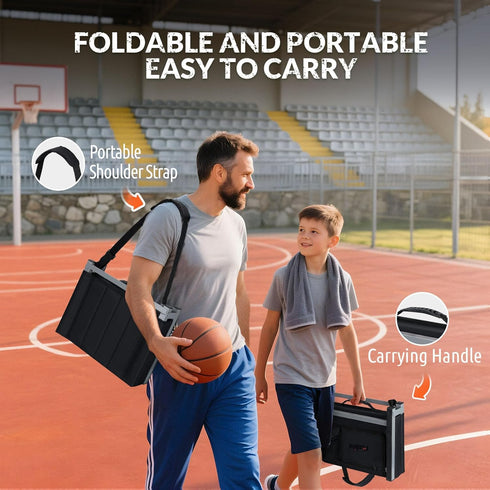Thallike Stadium Seat for Bleachers with Back Support, Foldable Bleacher Seat Padded Stadium Chair Portable Bleacher