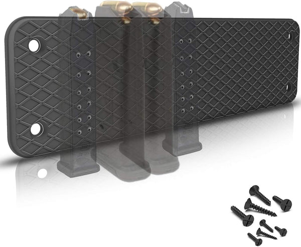 Magnetic Ammunition Holder, Double Sided Gun Magnet for Storage in Shelf, Cabinet, Desk, Ammo Gun Safe Accessories