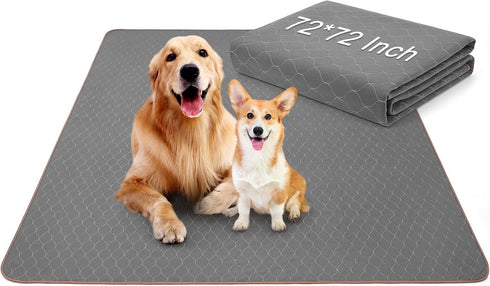 BHVESLL 1-Pack 72"x72" Extra Large Reusable Dog Pad, Non-Slip Waterproof Washable Pet Pee