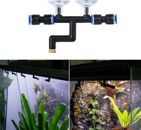 REPTI ZOO Adjustable Fine Misting Spray Nozzles, 4 Pieces, Water for Reptiles