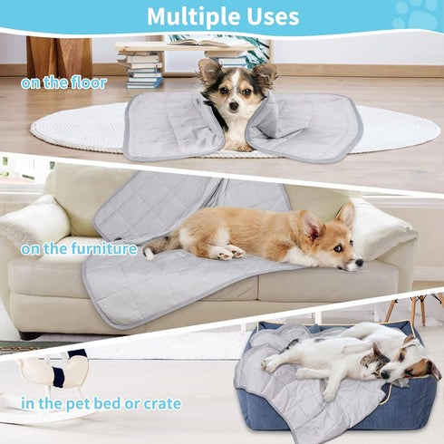 Dog Cooling Blanket - 0.4 Q-MAX Cooling Blanket for Large Dogs, Washable, Soft Lightweight for Summer Sleep