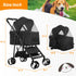 3-in-1 BestPet Pet Dog Stroller with Premium Multifunction & Detachable Carrier for Folding Lightweight Cat Travel