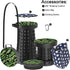 600lbs ALEVMOOM Upgraded Telescoping Collapsible Stool with Cushion, Folding Stool with Printing Portable Retractable