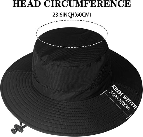 ZOORON Sun Hats for Men Women, Wide Brim UV Protection Boonie Hats