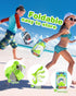 Kids Full Face Snorkel Mask, Foldable Snorkeling Gear for Ages 4-16, Anti-Leak/Anti-Fog