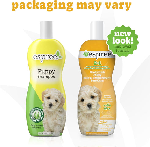 20oz Espree Gentle Fresh Puppy Shampoo & Conditioner, Tearless Formula with Aloe Vera, Sulfate-Free, Paraben-Free