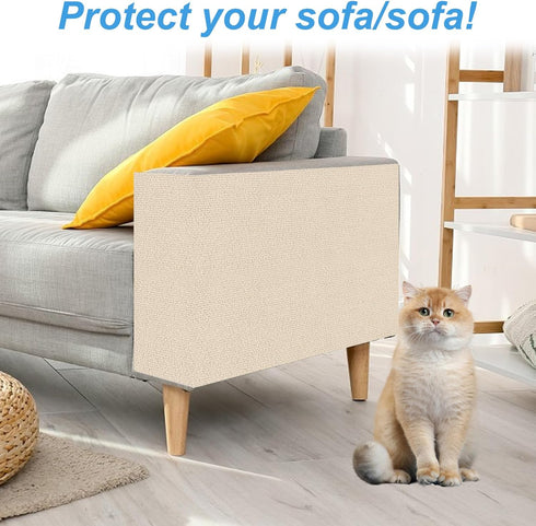 Trimmable Cat Scratching Post, Carpet Covered 78.7”x15.8” Self-Adhesive Cat Tree Shelves Replacement Parts