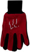 WinCraft Wisconsin Two-Tone Gloves, Red