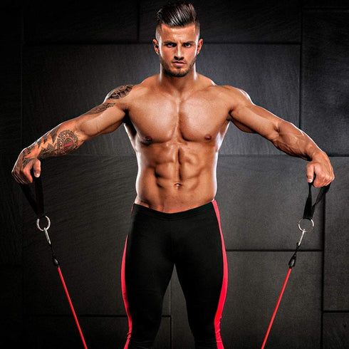 Pack of 2 Grip Exercise Handle for Resistance Bands, Replacement Fitness Equipment with 2 Carabiner Hooks for Home Gym