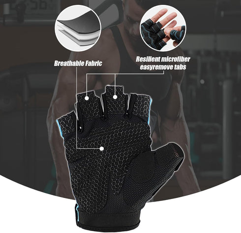 CINDALOG Breathable Weight Lifting Gloves Full Palm Protection, Workout Gloves for Gym, Cycling, Exercise, Breathable