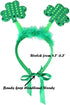 St Patricks Day Dog Costume - Green Shamrock Headband and Buffalo Plaid Pet Bandana