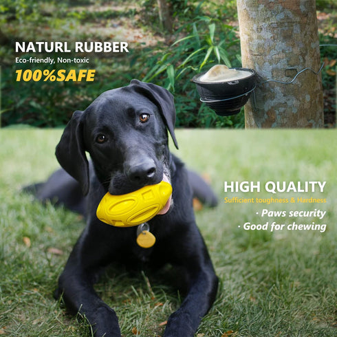 Squeaky Dog Toys for Aggressive Chewers: Rubber Puppy Chew Ball with Squeaker, Durable for Medium and Large Breeds