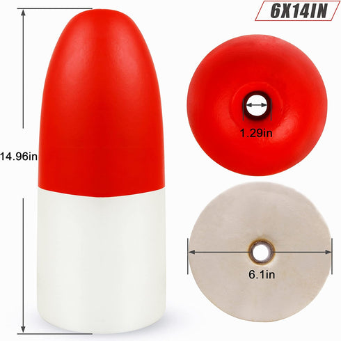 SILANON 5x11 6x14 7x14 inch Crab Trap Floats Buoy, Crab Pot Buoy Shrimp Trap Float Kayak Stabilizer Fishing Marker