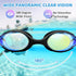 Vvinca Kids Swim Goggles with Bungee Strap, No Leaking Anti Fog for Ages 3-14