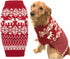 Red Christmas Dog Sweater, Reindeer Holiday Festive Xmas Sweater for Large Dogs, Back 20" Girth 22-26" (XL)