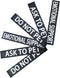 6-Pack Emotional Support Patches: Removable Do Not Pet Patches for Harness Vest or Collar