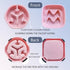 2 PACK Pink Silicone Slow Feeder Dog Bowls for Small Breeds, Prevents Overeating for Dogs & Cats
