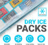 Nice Packs Reusable Dry Ice Packs for Shipping Frozen Food, Lunch Boxes, Coolers - Flexible and Long Lasting (10 Mini