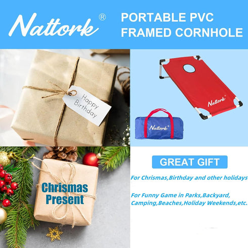 Set 2 8 (3 2-feet) Portable Cornhole with Collapsible Cornhole Boards, Cornhole Bean Bags and Carrying Case for Yard