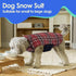 MIGOHI Red Dog Jackets for Winter, Windproof Waterproof Reversible British Style Plaid Warm Coat for Small Medium Large