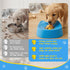 Termony 4 (2,Bicolor) Non-Slip Slow Feeder Dog Bowl, Silicone Lid & Rolling Ball for Liquid/Wet Food. Suction Cup Lick