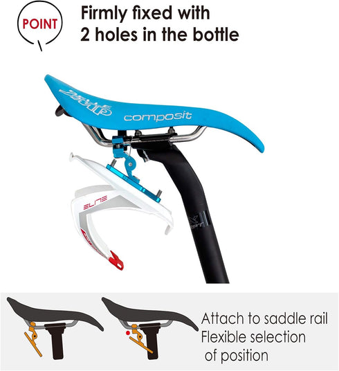 GORIX Bicycle Bottle Cage Adapter Mount, Adjustable MTB Road Bike Handlebar Water Bottle Holder (GX-SDLBC)