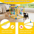 8 Puppy Play Gym with Hanging Toys, Small Dogs Indoor Jungle Playground, PVC Frame with Suction Cups Interactive