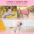 KYEESE Striped Dog Shirts 2-Pack, Soft Cotton Tank Top Clothes for Small Dogs, Lightweight Sleeveless, X-Large,
