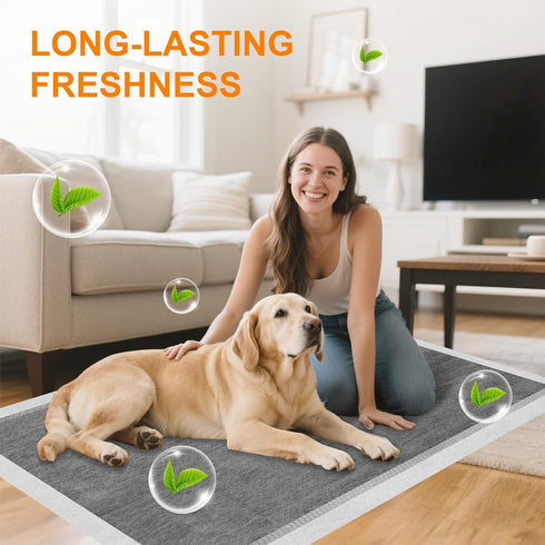 55"31", 40 Count, 6-Layer Charcoal Puppy Pads Ultra-Large Carbon Pee Pads for Dogs Odor-Control Dog Pee Pads, Dog