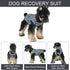 Dog Surgery Suit - Black Plaid Onesie for Female & Male Dog Spay/Neuter Recovery, Medium