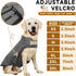 Fleece Dog Coat, Reflective Pet Jacket for Cold Weather, Extra Large to Small Pets (Grey, S)