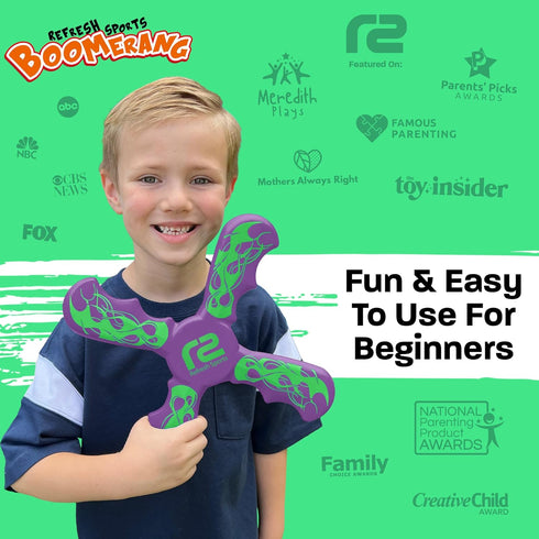 Summer 2026 3 4 5 6 7 8 9 10 11 12 Foam Boomerang - Fun Outdoor Gift for Kids All Ages - Easy to Use, Soft & Safe - Top